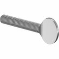 Bsc Preferred Zinc-Plated Steel Spade-Head Thumb Screws 3/8-16 Thread Size 2 Long, 10PK 96966A857